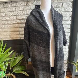 Vince Alpaca Wool Cashmere Blend Hooded Cardigan Sweater Duster